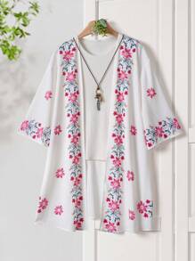 Rusticease Women Short Sleeve Open Jacket, Simple And Fashionable - Multicolor - View 1