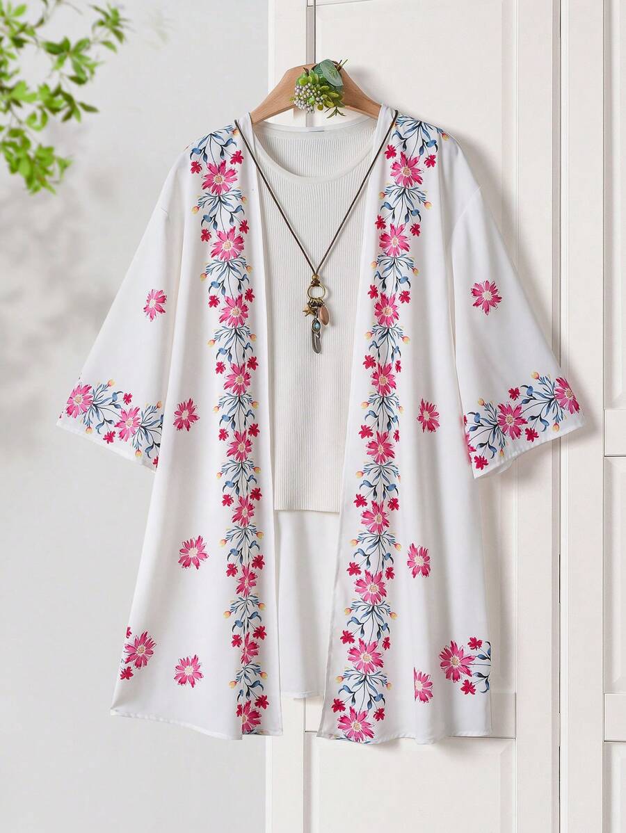 Rusticease Women Short Sleeve Open Jacket, Simple And Fashionable - Multicolor - View 1