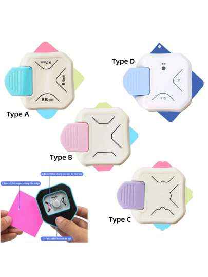 Dispositivo multifuncional 3 en 1 para redondear esquinas, perforar y cortar esquinas, ahorra trabajo para fotos, tarjetas y manualidades de papel, vuelta al colegio