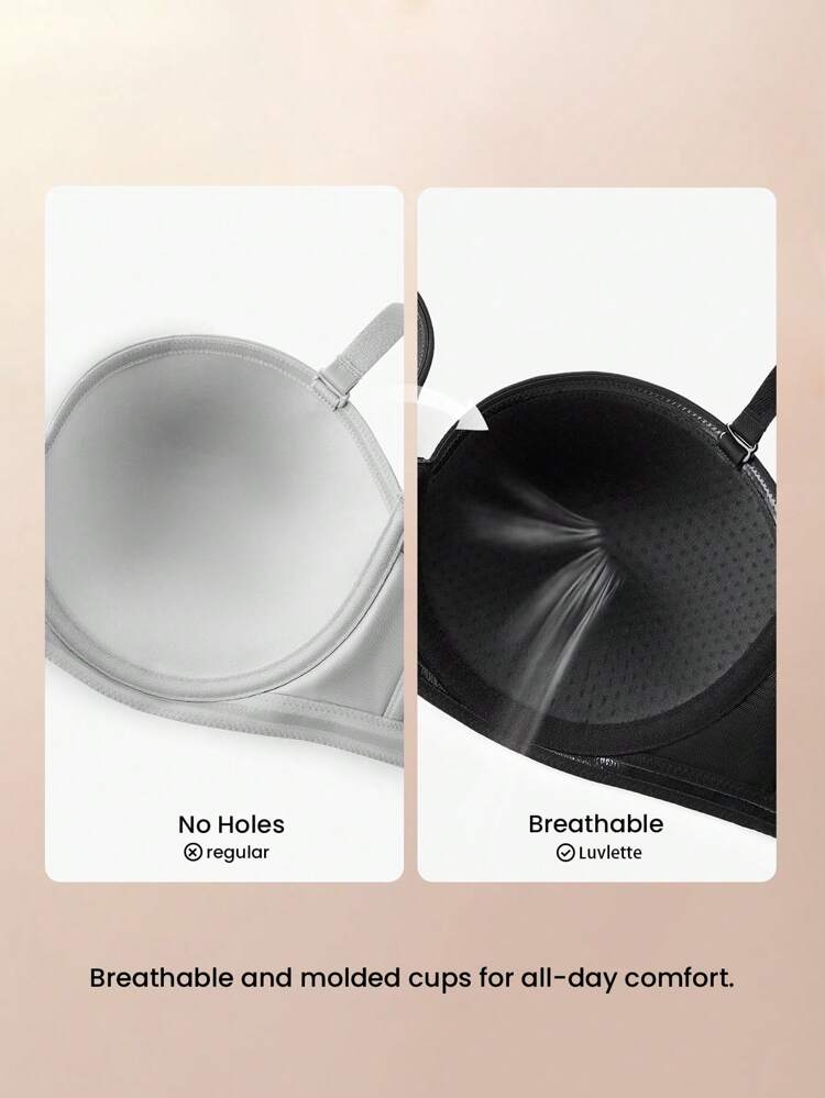 Plus Strapless Seamless Push-Up Bra