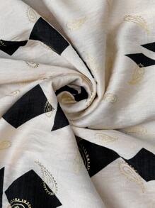 SHEIN Clasi Women Plus Size Off Shoulder Ruffle Waist Flare Hem Dress - Apricot - View 5