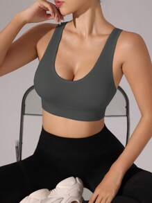 Easithlete Juego de sujetador deportivo sin costuras, simple y elegante, adecuado para el verano