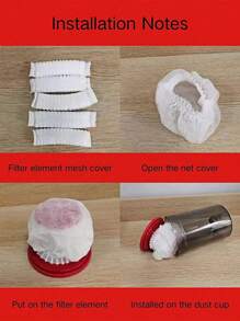 50 件装 7*10 厘米一次性吸尘器过滤布，吸尘器通用无纺布过滤器配件 - 白色 - 查看 3