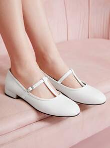 CUCCOO DOLLMOD Women's Casual Versatile Simple Flat Loafers - White - View 1