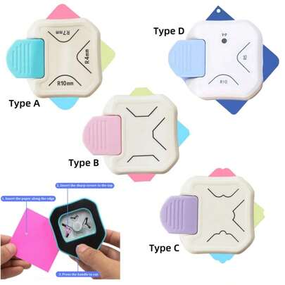 Dụng cụ bo góc đa năng 3 trong 1, dụng cụ đục lỗ và cắt góc tiết kiệm sức lao động cho ảnh, thiệp và đồ thủ công bằng giấy để quay lại trường học