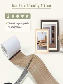 1 miếng băng keo sửa chữa vân gỗ tự dính, 1,97 inch * 393,7 inch, dùng cho đồ nội thất, bàn, sàn, cửa ra vào, cửa sổ, khung, chống thấm nước, màng bảo vệ, tự làm - màu nâu - Xem 6