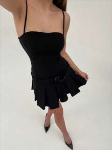 Aloruh Damen Kurzes Einfarbiges Freizeitkleid, Geeignet Für Den Sommer Sommer Sommeroutfits Sommerkleidung Brunch-Outfits Für Damen Kleidung Konzert-Outfit Damen Rave-Outfits Festival Country-Konzert-Outfit Ibiza-Outfits Nashville-Outfits Westernkleidung Damen Western Streetwear Gyaru