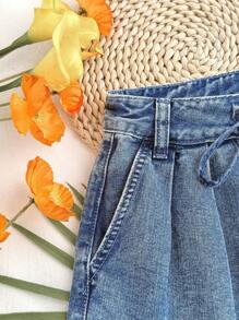 Soleia 女士休闲牛仔短裤，简约风格，适合日常穿着