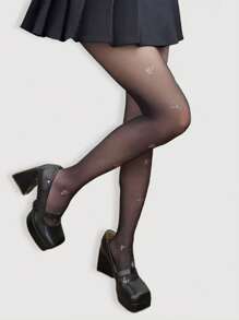ROMWE Goth Quần tất nữ dễ thương và gợi cảm, đơn giản và thời trang - màu đen - Xem 4