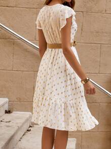 Weeklong 女式波西米亚风深 V 领收腰复古印花连衣裙 - 彩色 - 查看 2