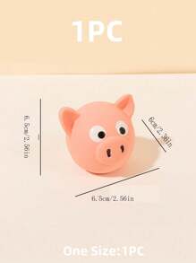 1pc Pig Design Pet Sound Toy For Dog And Cat For Interaction - Pink - View 2