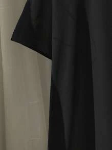 2pcs/Set Tween Girls Butterfly Print Round Neck Short Sleeve T-Shirt & Knit Snug Fit Flared Pants, Y2K Style - Black - View 4