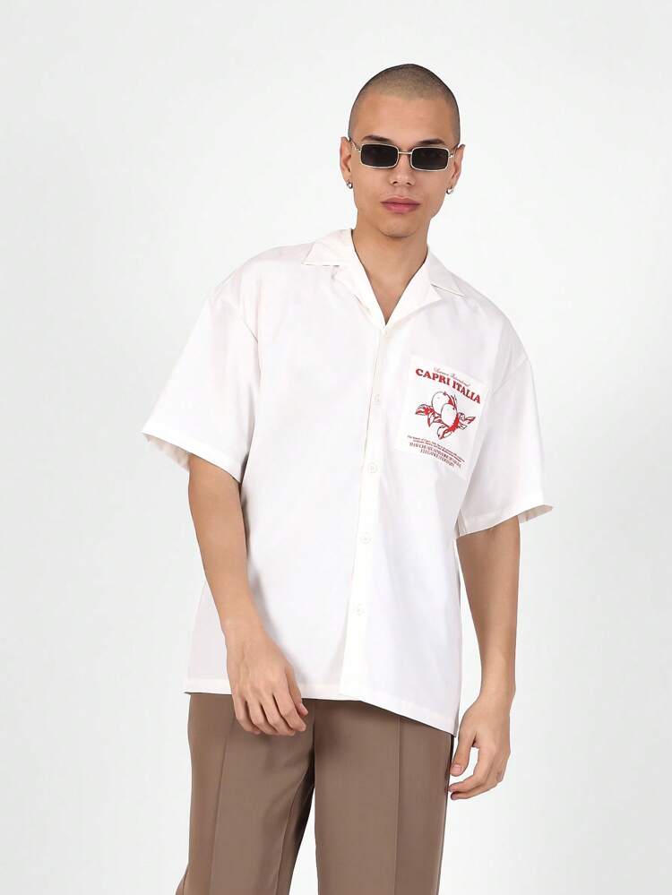 Capri Italia – Kurzärmliges Hemd mit mediterranem Print