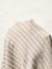 SHEIN Maternity Polo Collar Short Sleeve Solid Color Bodycon Dress - Apricot - View 7