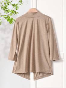 Rusticease Casual Khaki Jacket, Daily Wear For Women, Spring/Summer - Khaki - View 2