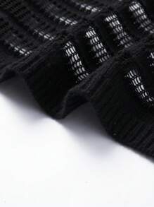 Genlund Cárdigan para hombre de talla grande, de estilo simple, casual y diario - Negro - Ver 8