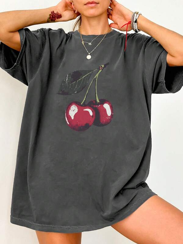 Rovax Women's Round Neck Drop Shoulder T-Shirt, Minimalist & Fashionable, Suitable For Summer