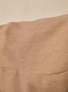 Poéselle 女式领结前扣短款露背上衣 - 咖啡棕 - 查看 7