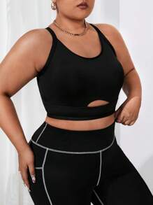 SHEIN Sport Studio Fashion Women's Plus Size Fitness Running Sports Bra