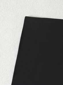 SHEIN Swim Curve 2pcs Plus Size Solid Color & Leopard Print Women Elastic Waist Shorts Sets,Beach Resort Wear For Summer - Multicolor - View 4