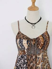 Elamini 女式复古风格低胸吊带背心，春/夏