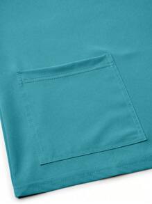 TaskEZ Simple Summer Short Sleeve Uniform Set With Pocket Design On Top And Pants, Scrub Sets - Mint Blue - View 6