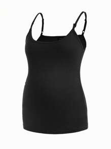 Modmama Maternity Comfy Versatile Solid Color Nursing Camisole - Grey - View 11