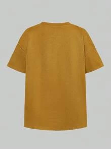 SHEIN 青少年男孩时尚字母印花圆领 T 恤和休闲宽松工装口袋裤套装，适合日常学校生活、滑板、音乐节、派对、购物、运动装、户外活动 - 彩色 - 查看 6