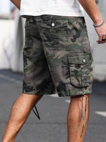Manfinity LEGND Men's Camo Print Utility Denim Shorts - Multicolor - View 6