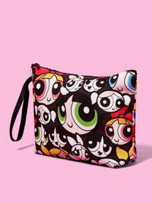 THE POWERPUFF GIRLS X SHEIN Blossom, Bubbles, Buttercup Print Toiletry Bag - Multicolor - View 5