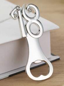 SHEIN 1 pieza Abrebotellas con número creativo 18 para fiesta de cumpleaños