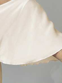 Elenzga Elegant Butterfly Sleeve V-Neck Hollow Back A-Line Long Dress, Suitable For Party, New Year, Valentine's Day