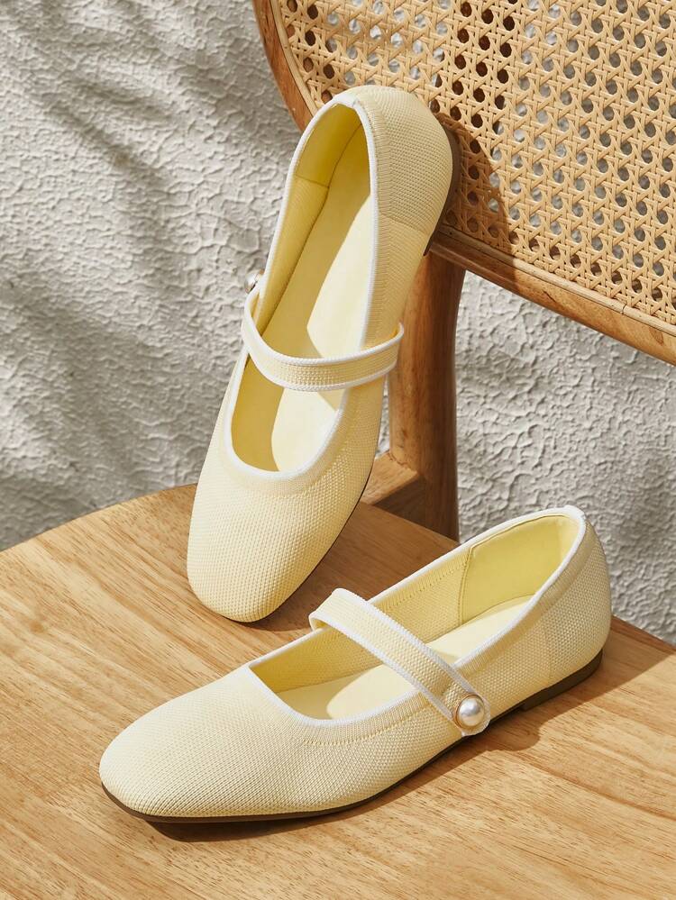 CUCCOO BASICS Women's Fashion Square Toe Flat Casual Slip-On Shoes For Christmas Spring Shoes