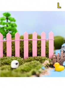 1 件 35 英寸微型仙女花园栅栏，装饰性白色木制尖头栅栏，迷你木制花园栅栏，适用于工艺品、DIY 模型项目、玩具屋、花盆 - 彩色 - 查看 6