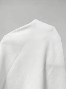 SHEIN LUNE Đầm nữ cỡ lớn thời trang mùa hè cổ chữ V tua rua thắt eo xếp ly dây rút Đầm casual cỡ lớn tay ngắn đầm hè cỡ lớn phong cách boho đầm tay ngắn buộc dây đầm du lịch tua rua thắt eo đầm mùa xuân đến hè - trắng - Xem 6