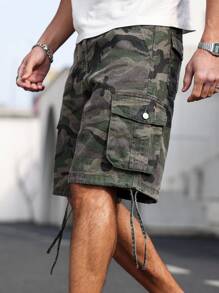 Manfinity LEGND Men's Camo Print Utility Denim Shorts - Multicolor - View 7