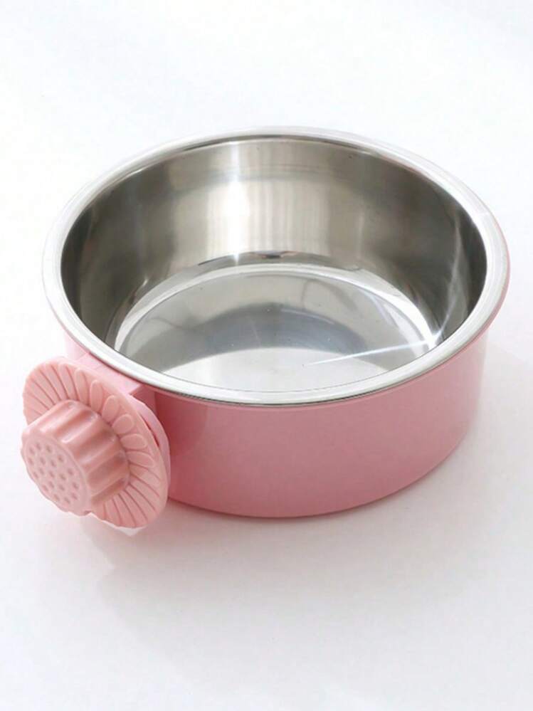 転倒防止ステンレス鋼製ペット用吊り下げ式ボウル、水と餌の2in1ペットボウル、ドッグケージ用 - マルチカラー - 見る 6