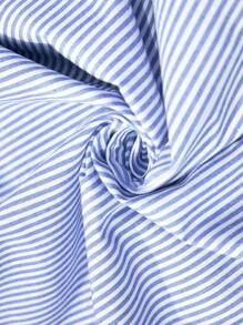 SHEIN Maternity Dress With Ruffle Hem And Stripes, Casual Style - Blue and White - View 8