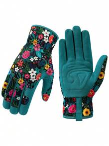 1 Cặp Găng Tay Làm Cỏ Làm Vườn, Găng Tay Làm Vườn Bằng Da Cho Nam Nữ Chống Gai Không Đâm Khi Đào, Trồng, Cắt Tỉa - màu xanh lá - Xem 1