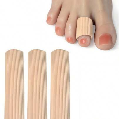 Reusable Silicone Gel Toe Protectors & Finger Covers, Anti-Wear Corn Blister Pain Relief Pads, Adjustable Cut-To-Fit Sleeves For Corns Calluses Ingrown Toenails, Foot Care Cushion Pads For Men & Women