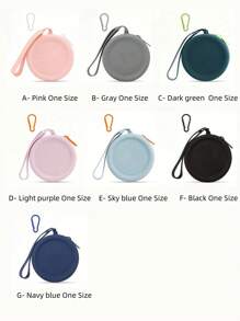 1pc Round Silicone Dog Training Treat Pouch, Pet Snack Bag - Multicolor - View 9