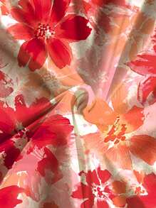 Soleia Váy dây mảnh in họa tiết hoa toàn thân cho kỳ nghỉ giản dị dành cho nữ - Đỏ - Xem 8