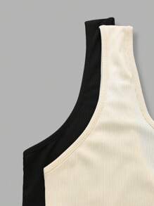 Calvaya Plus Size Women's Deep V-Neck Vest + 4-Inch Shorts Sports Suit - Multicolor - View 7