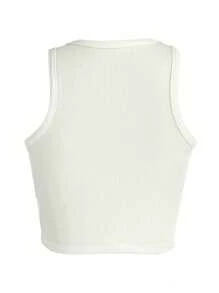 Rovax Women's Summer Slogan Print Crop Top Casual Tank Top