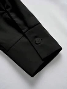 EMERY ROSE 女士休闲百搭纯色长袖衬衫