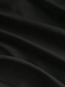 SHEIN MOD 大码女式黑色裹身领结蝴蝶结灯笼袖衬衫女式衬衫上衣女式衬衫女式衬衫 - 黑色 - 查看 3