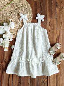 Vintaside Kids Młoda dziewczyna letnia koszulka stylowa sukienka, idealna do wypoczynku w domu, zajęć na świeżym powietrzu, spotkań z przyjaciółmi, zapewnia wygodę i modny prosty design - Biały - Zobacz 9