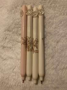 4pcs/Box Black Rotating Pen With INS Style Highly Attractive Value ST Head, Black Floral Dreamscape, Quick-Drying Homework Brush Pen Back To School, Durable, Ease Of Use, Giftable, Versatile