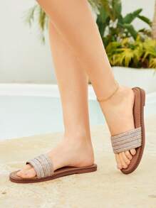 Styleloop Women's Casual Versatile Simple Flat Sandals - Beige - View 5