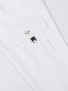 Manfinity LEGND 男士字母刺绣工装口袋慢跑裤，秋季